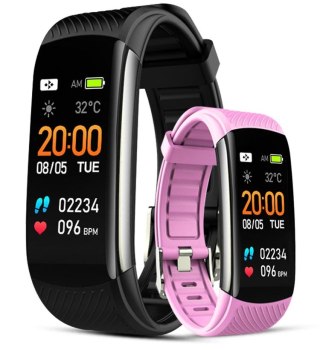Smartband GIEWONT Fit&GO Duo GW200-4 - Black + Pasek Think Pink