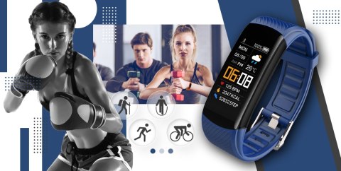 Smartband GIEWONT Fit&GO Duo GW200-6 - Black + Pasek Smart Navy