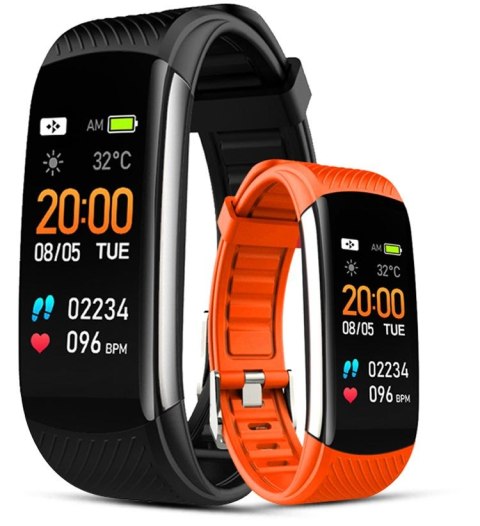 Smartband GIEWONT Fit&GO Duo GW200-9 - Black + Pasek Orange Power