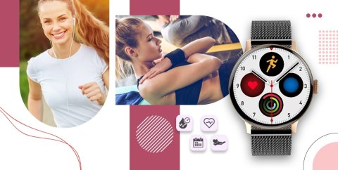 Smartwatch GIEWONT Supernova SmartCall GW330-4 Black Shine/Powder Pink