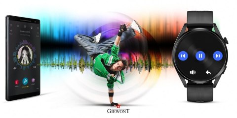 Smartwatch GIEWONT Vertex SmartCall GW450-1 Carbon/Carbon Silikon