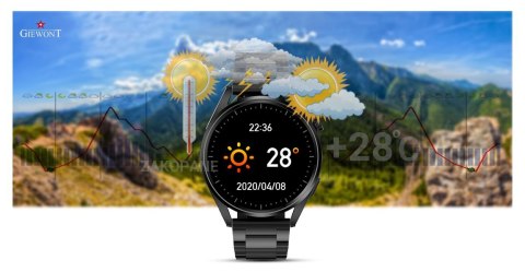Smartwatch GIEWONT Vertex SmartCall GW450-2 Carbon/Carbon Leather
