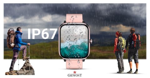 Smartwatch GIEWONT Dynamic SmartCall GW230-1 - Rose Gold/Powder Pink