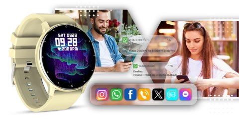 Smartwatch GIEWONT Sport Around GW120-6 - Ivory Effect