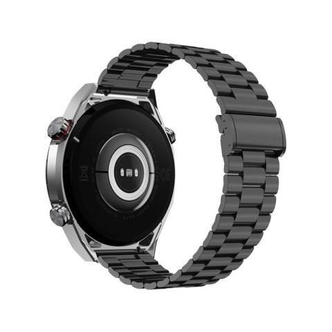 Smartwatch VELTORI VT100-1 + Czarny Pasek Silikonowy + Czarny Eko Skóra