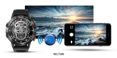 Smartwatch VELTORI VT120-1 Czarny Pasek Silikonowy