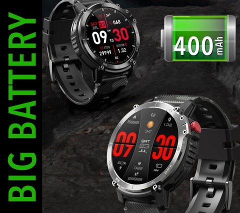 Smartwatch Męski RUBICON RNCF08 Black/Moro SMARUB232