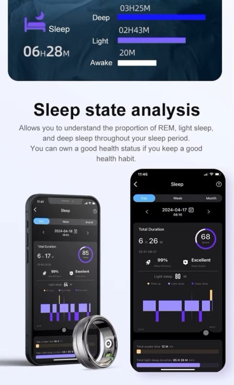 Smart Ring RUBICON R6 Gold/Silver SIZE-11(US) SMARUB327