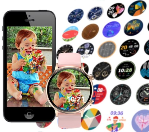 Smartwatch Damski RUBICON RNCF09 Rose Gold/Pink SMARUB234