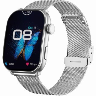 Smartwatch Damski GRAVITY GT28-10 Pasek + Bransoleta Biało Srebrny