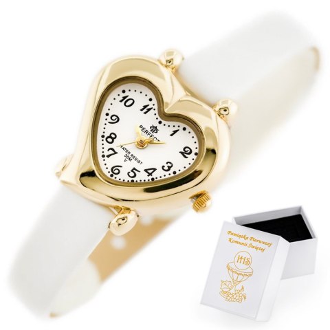 ZEGAREK DZIECIĘCY PERFECT - KOMUNIJNY - serduszko + BOX