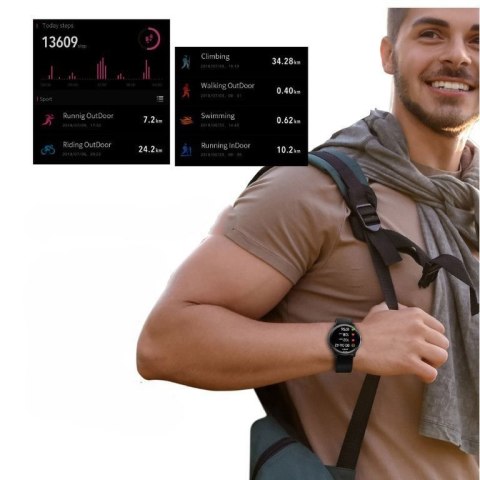 SMARTWATCH DAMSKI G. Rossi G.RSF1-4C2-1 rosegold/black + dodatkowy PASEK (sg003b)