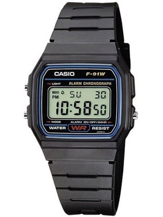 ZEGAREK MĘSKI CASIO F-91W-1YER (zd086a) - KLASYKA + BOX