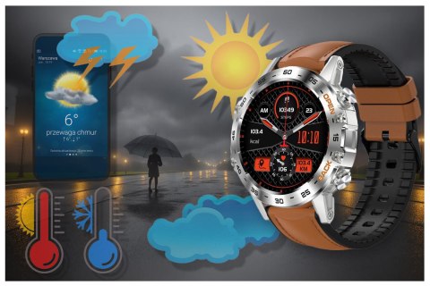 SMARTWATCH MĘSKI GRAVITY GT9-8 - WYKONYWANIE POŁĄCZEŃ, CIŚNIENIOMIERZ (sg021h)