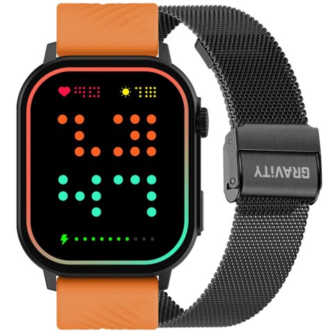 SMARTWATCH UNISEX GRAVITY GT15-2 - ROZMOWY BLUETOOTH, DODATKOWY PASEK (sg029b)