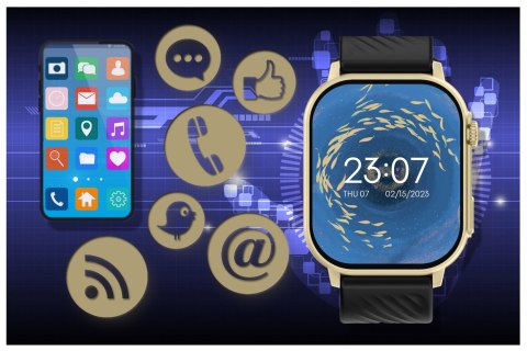 SMARTWATCH UNISEX GRAVITY GT15-6 - ROZMOWY BLUETOOTH, DODATKOWY PASEK (sg029f)