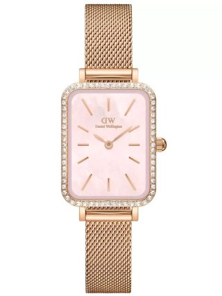 ZEGAREK DAMSKI DANIEL WELLINGTON Quadro Lumine Bezel Melrose Pink DW00100669 + BOX (zw519j)