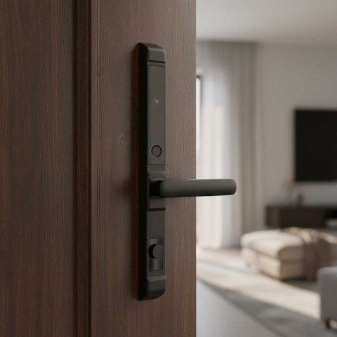 Klamka do drzwi zamek elektroniczny szyfrowy na kod odcisk palca kartę