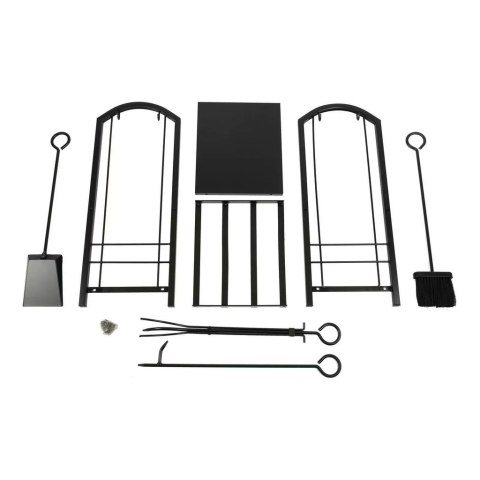 Stojak na drewno kominkowe regał metalowy akcesoria do kominka