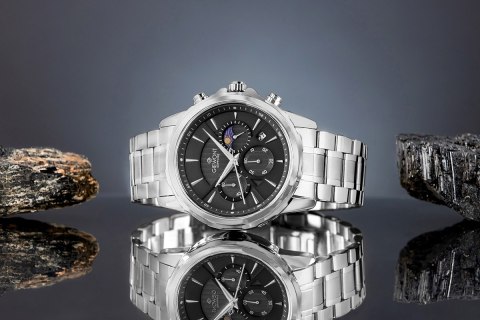 Zegarek Męski Giewont Chronograph Sapphire Srebrny GW9460-B2