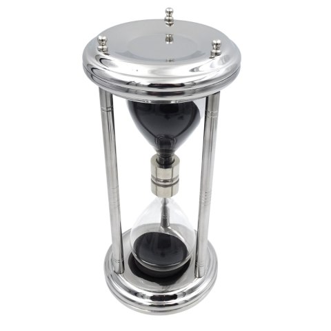 Duża Srebrna Klepsydra 10 min - Dekoracja Biurka - MX 3015