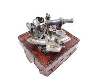 Sekstant Mosiężny w Pudełku Skórzanym - NC1514B