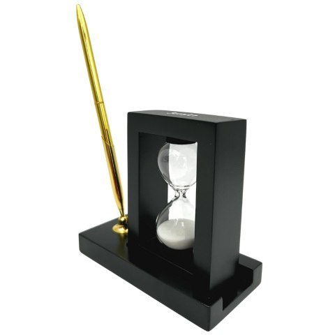 Dekoracyjny Zestaw na Biurko z Klepsydrą 3 minuty i Stojakiem na Długopis - 121W