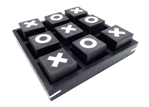 Duże Kółko i Krzyżyk Drewniane 24x24cm - Elegancka Gra Strategiczna - G1079/B