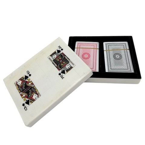 Dwie Talie Kart w Pudełku z Żywicy - Elegancki Prezent dla Gracza - G1220A