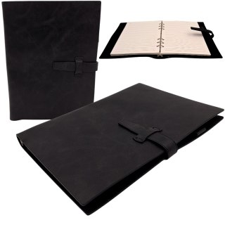 Elegancki Notes Skórzany A5 Vintage Retro z Zamknięciem - Pamiętnik Dziennik - EE4