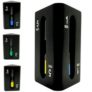 Klepsydra 1-3-5 minut trójstronna czarna - STW6