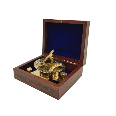 Kompas Mosiężny w Pudełku Drewnianym - Dollond Retro - SD14/2.5