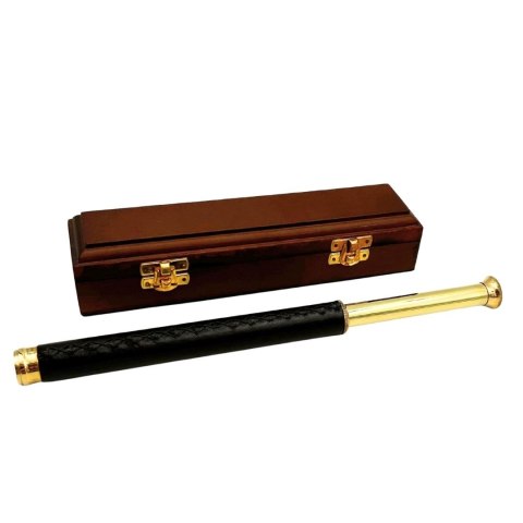 Luneta Mosiężno-Skórzana w Pudełku Drewnianym - HT013