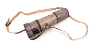 Luneta mosiężno-skórzana z paskiem NI1273