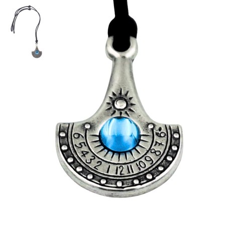 Naszyjnik Zegarek Słoneczny - Nil - Posrebrzany Zamak + Czeski kryształ - NIL33