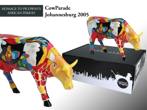 CowParade Johannesburg 2005, Homage to Picowso's African Period, autor: Annalie Dempsey.