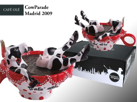 CowParade Madrid 2009, Caf? Ol?, autor: Carmina Coscollar.