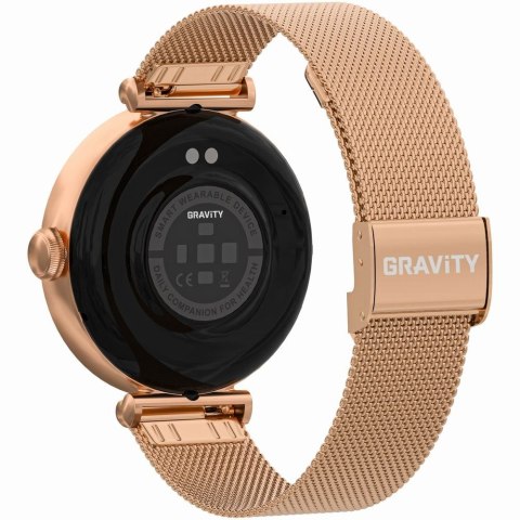 Smartwatch Gravity Różowe Złoto Biały 2 Paski GT26-2