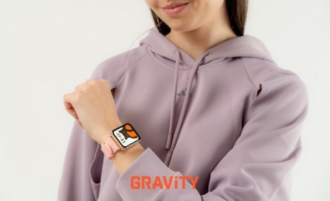 Smartwatch Gravity Różowe Złoto Różowy 2 Paski GT17-1