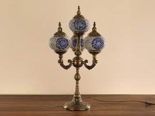 Lampa stołowa - trzy klosze, wielokolorowe