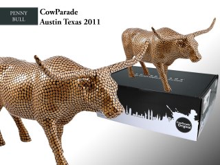 CowParade Austin Texas 2011, Penny Bull, autor: Tao LaBossiere.