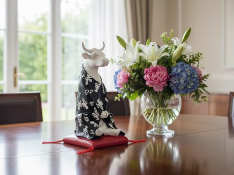 CowParade Meditating Cow, Stockholm 2004, autor: Jan Edlund