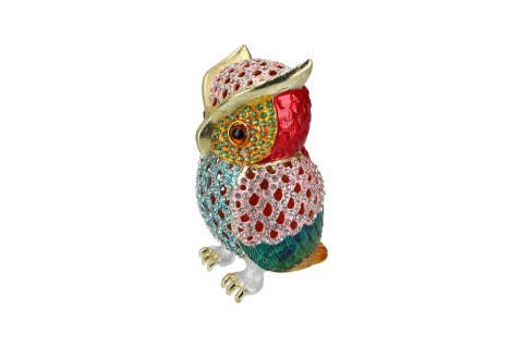 Kasetka metalowa, ażurowa - sowa