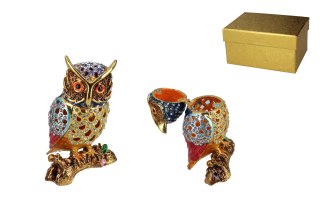 Kasetka metalowa - sowa