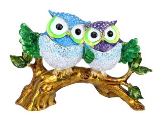 Kasetka metalowa - sowy