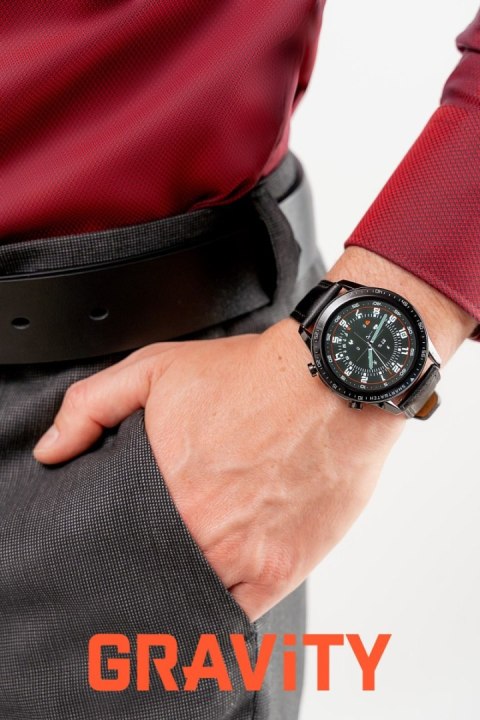 Smartwatch Gravity Czarny 2 Paski GT10-3