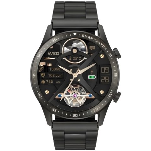 Smartwatch Gravity Czarny Bransoleta i Pasek GT10-1