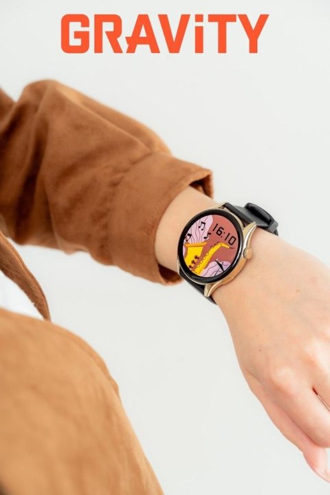 Smartwatch Gravity Złoty Pasek + Bransoleta GT11-1