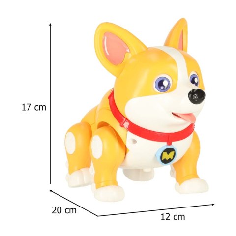 Pies piesek interaktywny robot Corgi świecące uszy muzyka