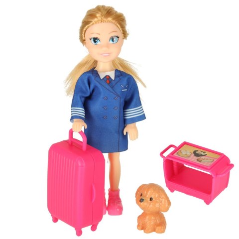 Samolot dla lalek rozkładany stewardessa akcesoria